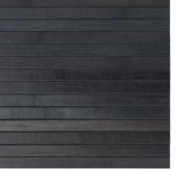 vidaXL Килим, правоъгълен, сив, 100x100 см, бамбук