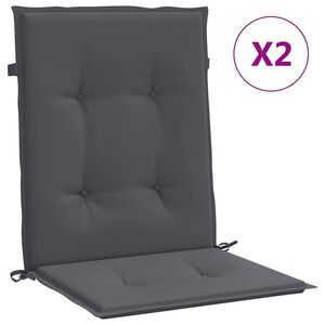 vidaXL Възглавници за градински столове 2 бр. Антрацит 100 x 50 x 3 cm