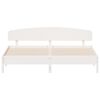 vidaXL Рамка за легло без матрак, бял, 200x200 см, бор масив