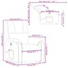 vidaXL Електрически изправящ масажен реклайнер, кремав, микрофибър