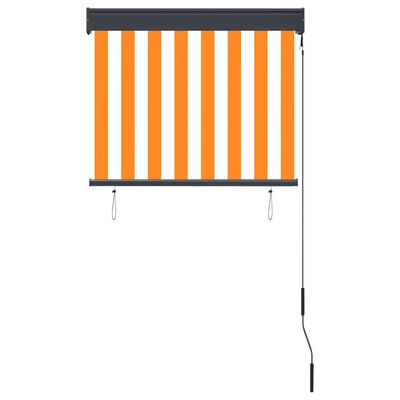 vidaXL Външна ролетна щора, 80x250 см, бяло и оранжево