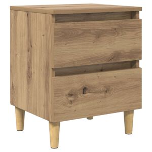 vidaXL Шкаф за легло с чекмедже Дъб 40 x 35 x 50 см Инженерно дърво