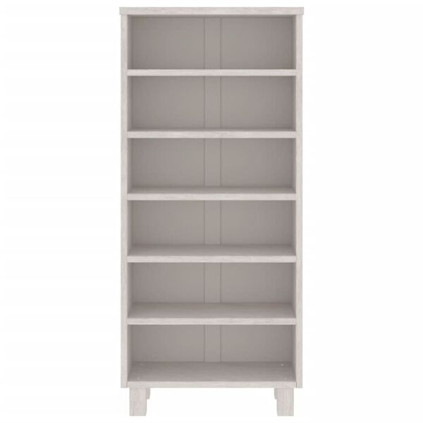 vidaXL CD шкаф HAMAR, бял, 45x18x100 см, бор масив