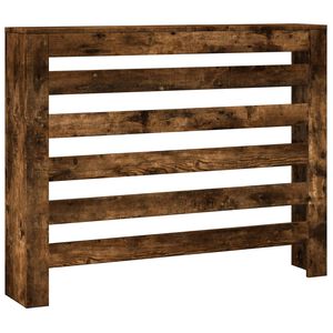 vidaXL Капак за радиатор, опушен дъб, 104x20x82 см, инженерно дърво