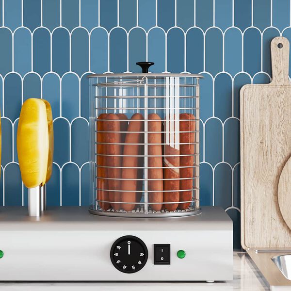 vidaXL Стъклен цилиндър за машина за хотдог, 200x240 мм