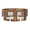 vidaXL Врата за кучета с поставки 8 pcs Старо дърво 60 x 60 cm