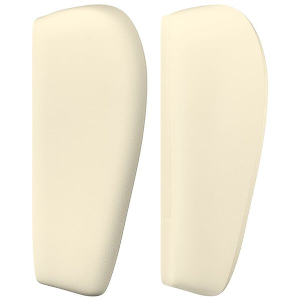 vidaXL Горна табла с уши, кремава, 147x23x78/88 см, изкуствена кожа