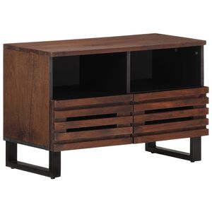 vidaXL ТВ шкаф, кафяв, 70x34x46 см, масивно мангово дърво