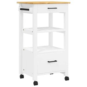 vidaXL Кухненска количка "MONZA" 48x40x88,5 см борово дърво масив