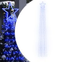 vidaXL Коледни лампички за елха 320 LED сини 375 см