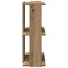 vidaXL Библиотека 3 рафта дъб артизан 60x30x80 см инженерно дърво