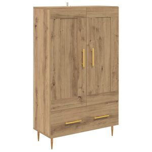 vidaXL Висок шкаф Дъб 69,5 x 31 x 115 см Инженерна дървесина