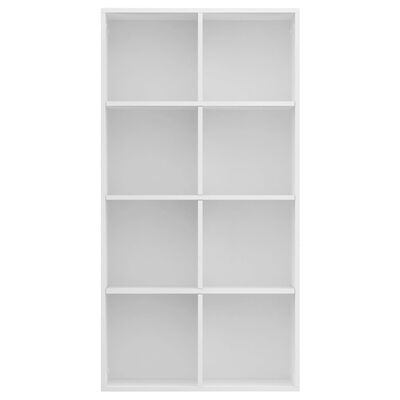 vidaXL Библиотека/бюфет, бяла, 66x30x130 см, ПДЧ