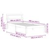 vidaXL Рамка за легло с таблото Кафяво с восъчно покритие 100 x 200 cm