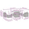 vidaXL Градински комплект диван с възглавници 9 части бежов полиратан