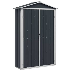 vidaXL Градинска барака антрацит 116x45x175 см поцинкована стомана