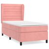 vidaXL Боксспринг легло с матрак, розово, 90x200 см, кадифе