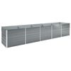 vidaXL Градинска висока леха поцинкована стомана 400x80x77 см сива