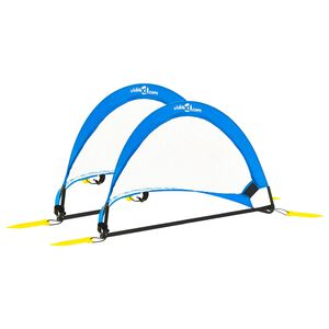 vidaXL Детски футболни вратички, 2 бр, с чанта, 75,5x46x48 см
