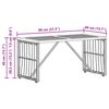 vidaXL Маса за открито Естествен 80 x 40 x 40 cm Стомана и полиратан
