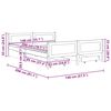 vidaXL Рамка за легло с 4 чекмеджета меденокафява бор масив 140x200 см