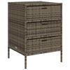 vidaXL Градински шкаф за съхранение сив 55x59x80 см полиратан