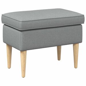 vidaXL Пуф за крака Светлосиво 55 x 35 x 41 см Полиестер