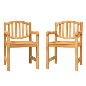 vidaXL Градински столове, 2 бр, 58x59x88 см, тиково дърво масив