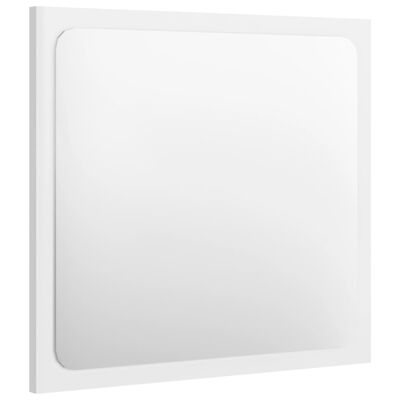 vidaXL Огледало за баня, бял гланц, 40x1,5x37 см, ПДЧ