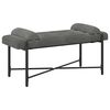 vidaXL Пейка с копчета и възглавници Тъмносиво 110 x 40 x 46 cm Кадифе