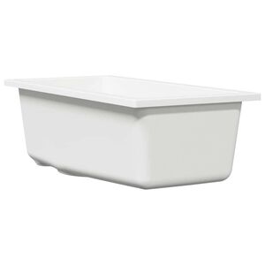 vidaXL Кухненска мивка Бяло 21 x 44 x 14 см Гранит