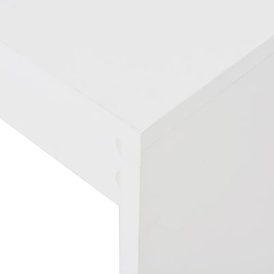 vidaXL Бар маса с рафт, бяла, 110x50x103 см