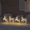 vidaXL LED елени с 80 LED светодиода 4 pcs Многоцветен PET
