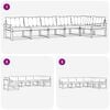 vidaXL Комплект дивани за открито 6 pcs Естествено и черно