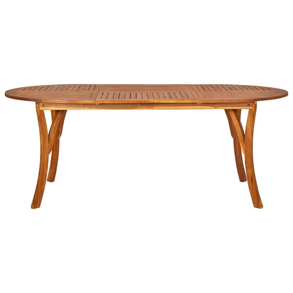 vidaXL Градински трапезен комплект, 7 части, сив