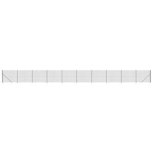 vidaXL Плетена оградна мрежа с фланец, антрацит, 1,6x25 м