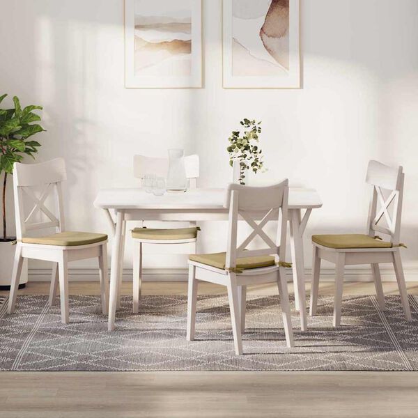 vidaXL Възглавници за седалки 4 pcs Сивозелен 40 x 40 x 3 cm