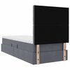vidaXL Легло с място за съхранение и LED Тъмен сив 90 x 190 cm Кадифе