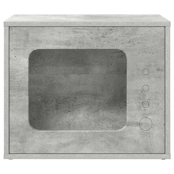 vidaXL Къща за котки Бетон 51 x 30 x 42,5 см Инженерно дърво