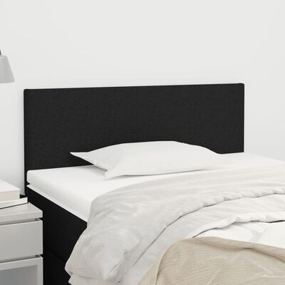 vidaXL Горна табла за легло, черна, 100x5x78/88 см, плат