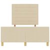 vidaXL Рамка за легло с таблото Крем 140 x 200 cm текстил