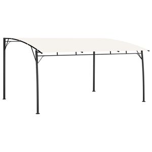 vidaXL Градинска тента сенник, 4x3x2,55 м, кремава