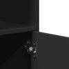 vidaXL Подвижен шкаф, черен, 55x40x91 см, инженерно дърво