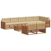vidaXL Комплект дивани за открито 9 pcs Натурален и Бежов