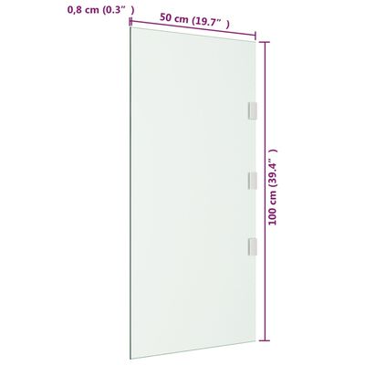 vidaXL Страници за навес за врата 2 части прозрачни закалено стъкло