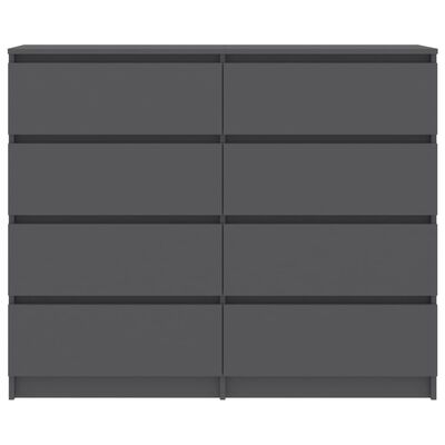 vidaXL Скрин с чекмеджета, сив, 120x35x99 см, ПДЧ