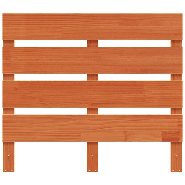 vidaXL Горна табла за легло, восъчнокафява, 90 см, масивно дърво бор