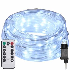 vidaXL Светещо въже с 120 LED светодиода Студено бяло 5 m ПВЦ