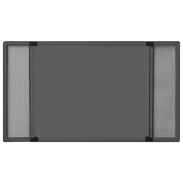 vidaXL Ролетен комарник за прозорци, антрацит, (100-193)x75 см