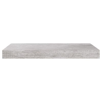 vidaXL Окачен стенен рафт, бетонно сив, 50x23x3,8 см, МДФ